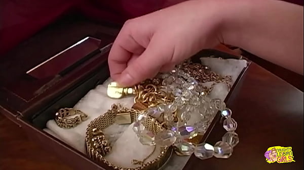 Jewelry is fun, but a finger and a tongue in this brunettes pussy is better