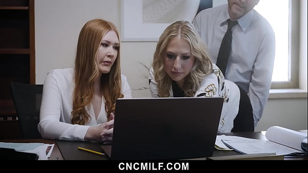The Freeuse Boss Using Two Hot Milfs at His Office – Cncmilf