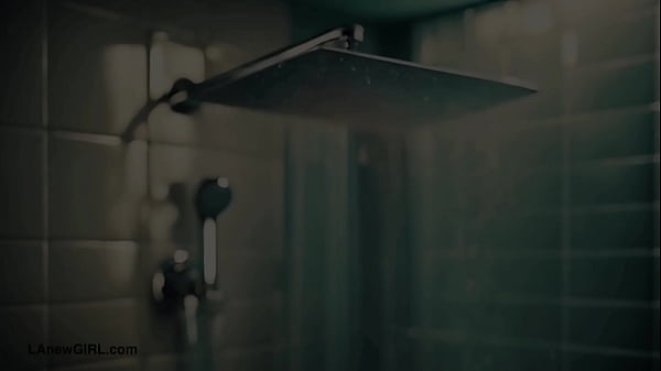 Tall skinny model enjoys a sensual bath