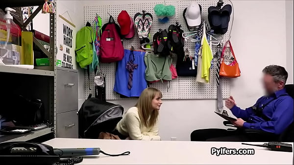 Big dick for dildo stealing hottie in the back office