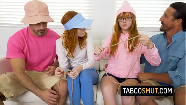Hot ginger teen stepdaughters fuck their perv stepdads – Scarlet Skies, Amber Stark