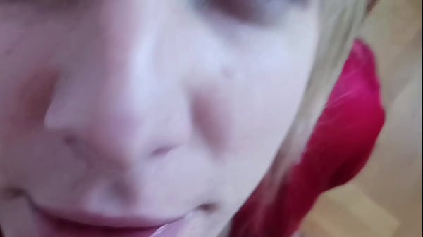 Homemade Cum on Face and Mouth Blowjob Deepthroat Swallows